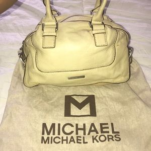 Winter White Michael Kors Bowler Bag.
